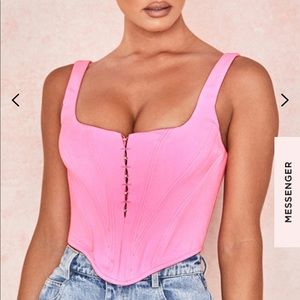 “Frangelica” Pepto Pink Boned Corset House of CB